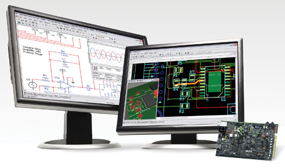NI Multisim 10.0通过虚拟仪器技术将电子设计与测试相集成如图